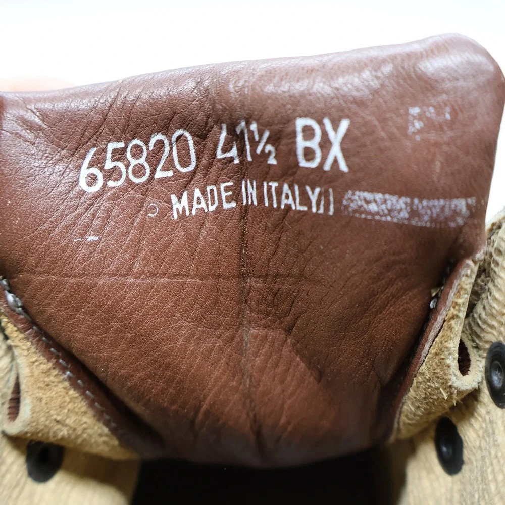 Scarpa Men 8.5 EU41.5 Hiking Boots Brown Leather Mountaineer Trek Italy Rain VTG